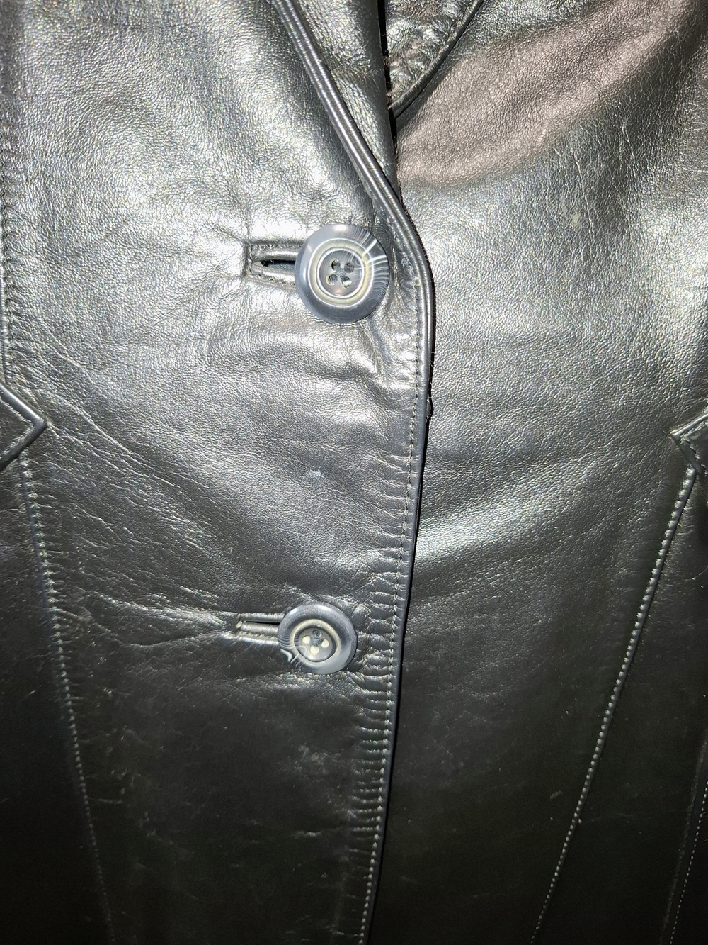 Vintage 80's Wilson Black Leather Tailored Jacket - Picture 8 of 14